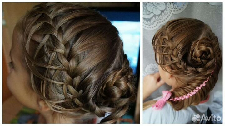 Плетение различных кос, причёски с плетением