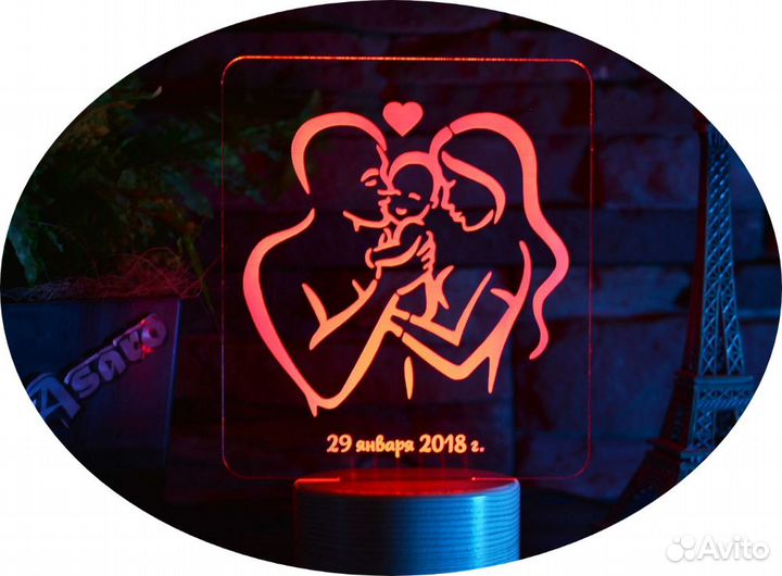 Детский настольный светильник на подарок