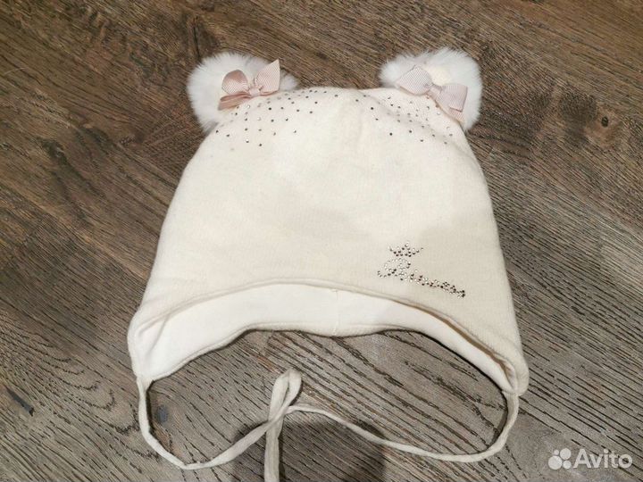 Шапка детская с ушкамт Mather care