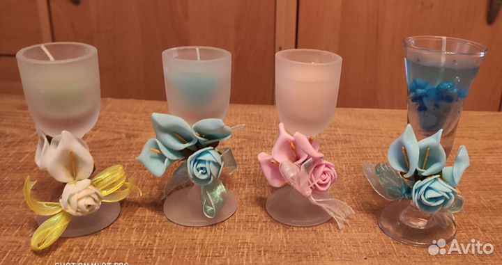 Подсвечники хрустальные и свечи