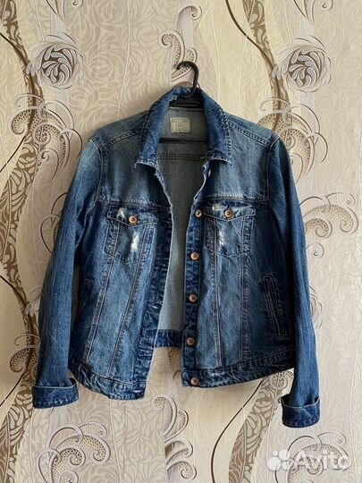 Джинсовая куртка/джинсовка синяя женская