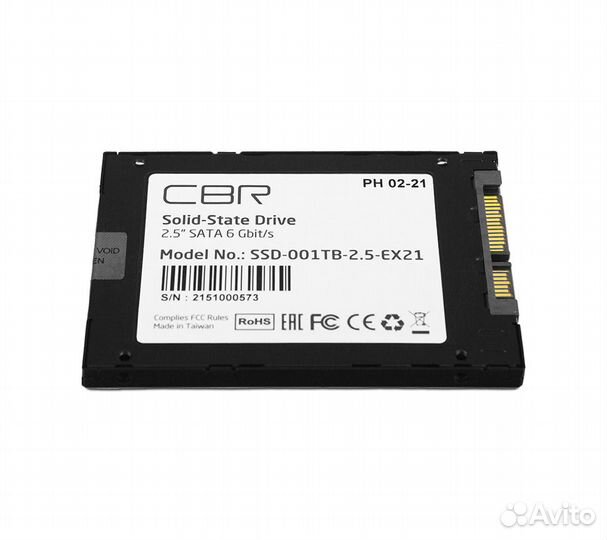 Твердотельный накопитель CBR 1 тб SATA SSD-001TB-2