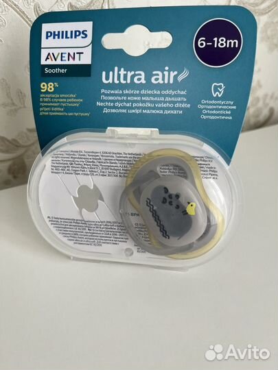 Соска пустышка avent 6-18 новая