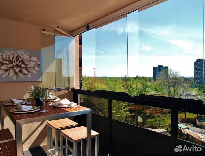 Безрамное остекление Французские окна