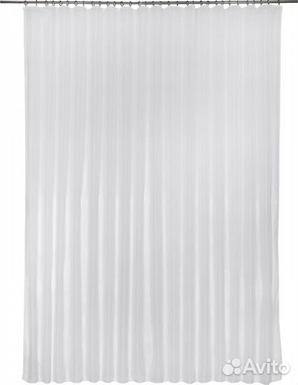 Тюль на ленте для кухни 140х180 см вуаль цвет белы