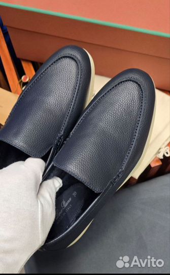 Лоферы мужские Loro Piana Summer Walk кожа, мех