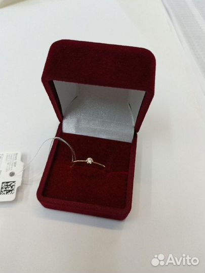 Золотое кольцо с фианитом. Арт.16