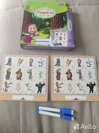 Настольная игра с маркером Маша и Медведь