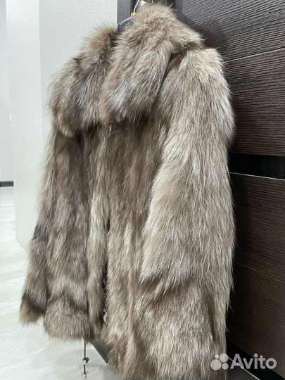 Шуба женская чернобурка