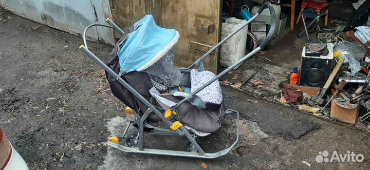 Детские санки коляска