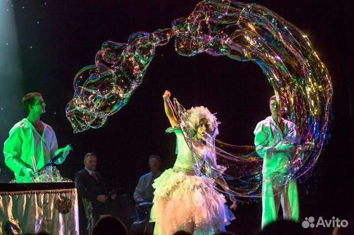 Шоу мыльных пузырей. Крио шоу. Научное шоу