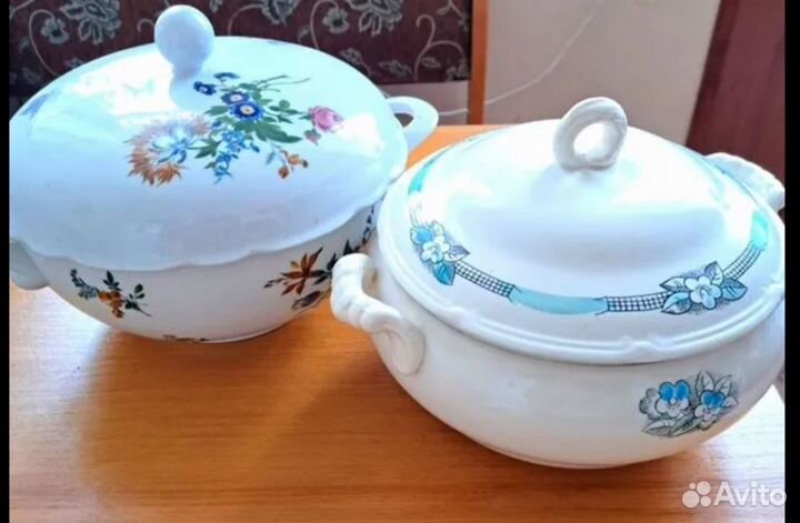 Тарелки(Дулево),супницы,разная посудаЧехия,ГДР