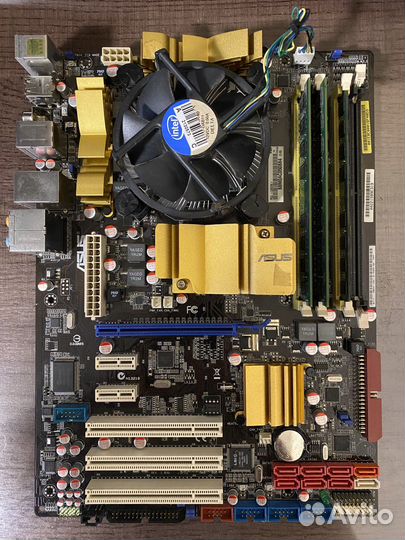Материнская плата asus P5Q с Core 2 Duo E7300