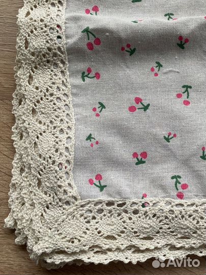 Скатерть на стол хлопок лен кружево новые