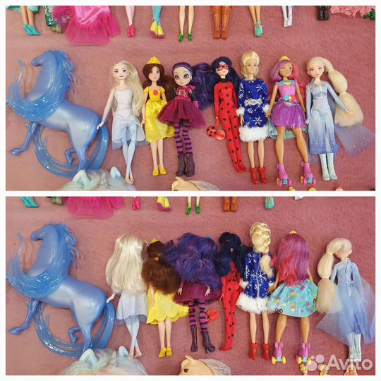 Куклы барби, эльза, единорог пупси, винкс