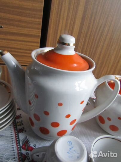 Сервиз кофейный СССР. Городницкий Фарфоровый Завод