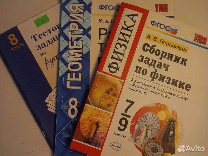 Сборники задач по русскому, физике, геометрии