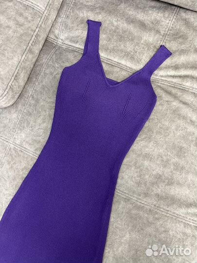 Фиолетовое, сиреневое трикотажное платье Zara M