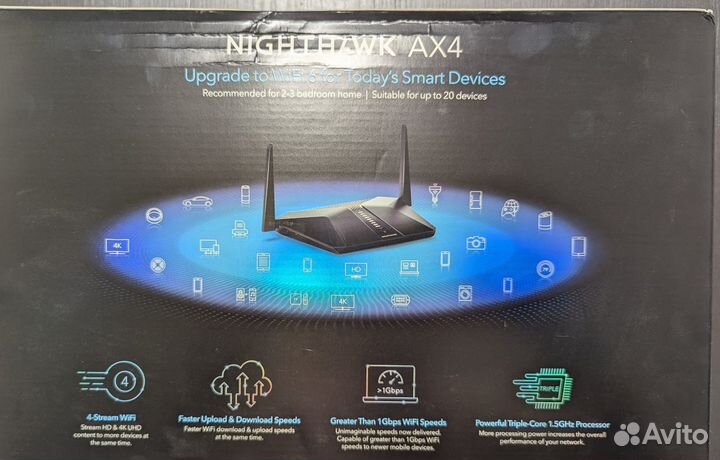 Wi-Fi роутер netgear Nighthawk AX4 AX3000 Rax38v2