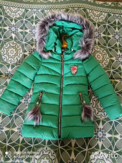 Куртка на девочку б/у зима на возраст 5-8 лет