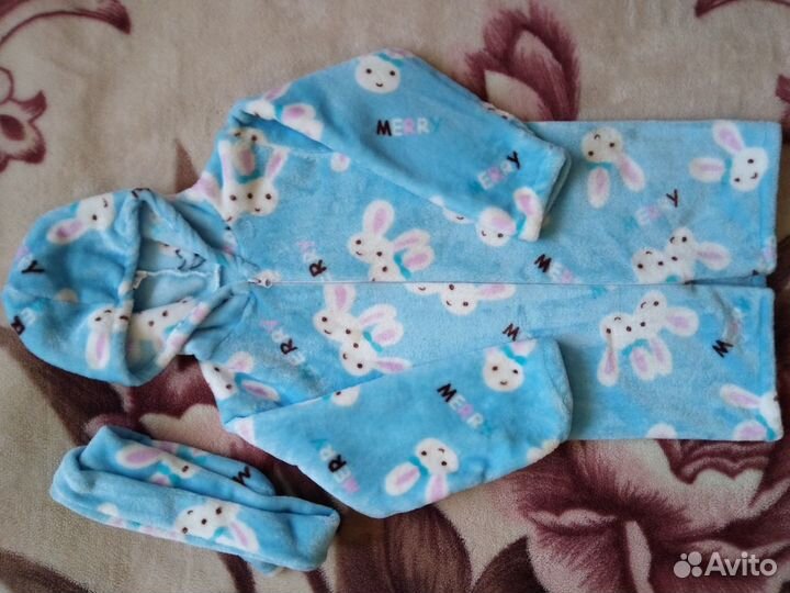 Флисовый халат детский