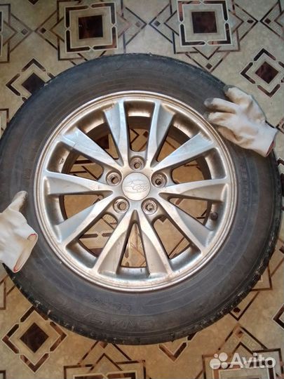 Диски Субару на летней Dunlop 195+65 R15