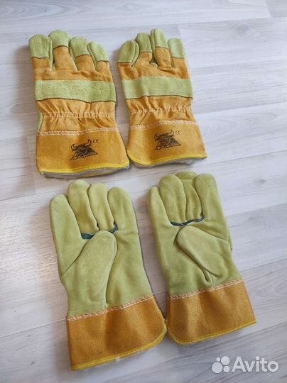 Перчатки спилковые утеплённые