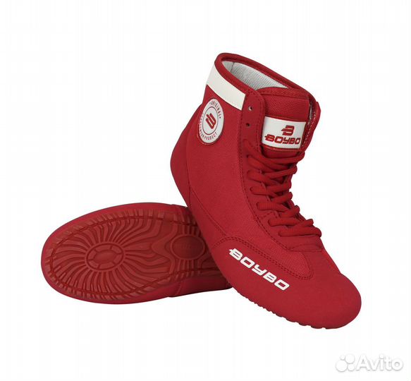 Борцовки BoyBo на толстой подошве красные р.30