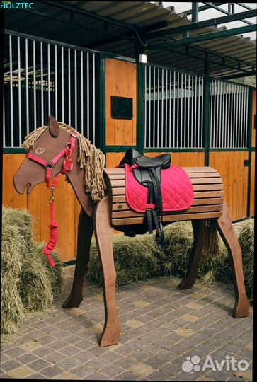 Иппотренажер. Деревянная лошадь для тренировок