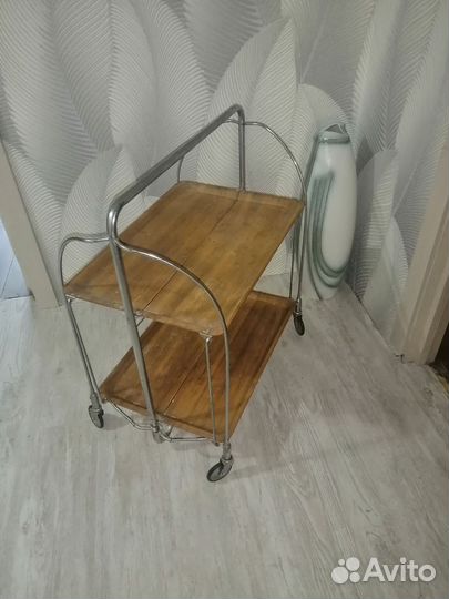 Сервировочный столик на колесиках складной б/у