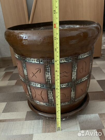 Большие керамические горшки для цветов бу