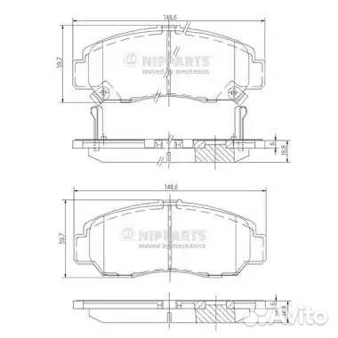 Колодки тормозные honda civic 01-05/FR-V 1.7-2.2 0