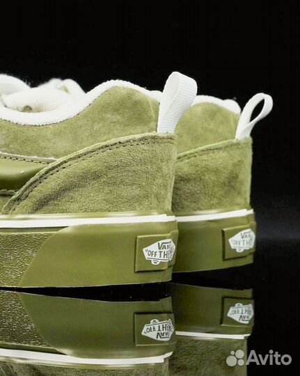 Vans Knu Skool Olive Green женские кеды