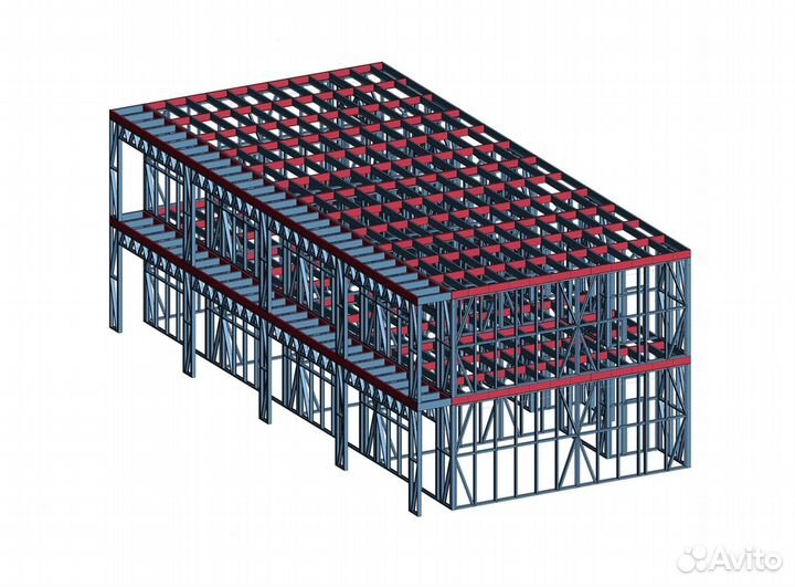 Лстк каркас лстк каркас 2-этажной гостиницы