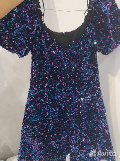 Платье zara xs s с пайетками