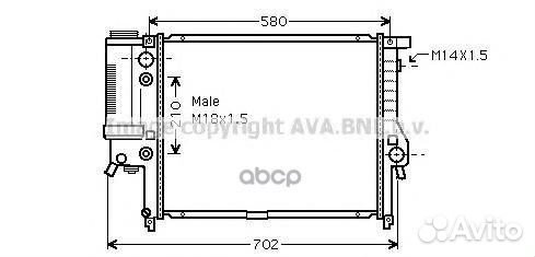 Радиатор 525х440 BMW E34 mot.M20M20/M20B25/M5