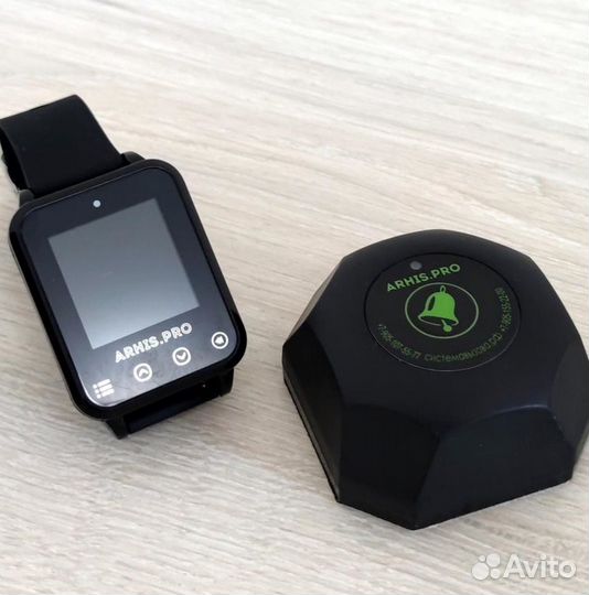 Кнопка вызова официанта модель Бургер и часы Элит