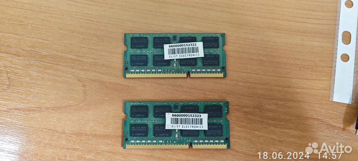 Оперативная память Samsung DDR3 4gb 1600 sodimm