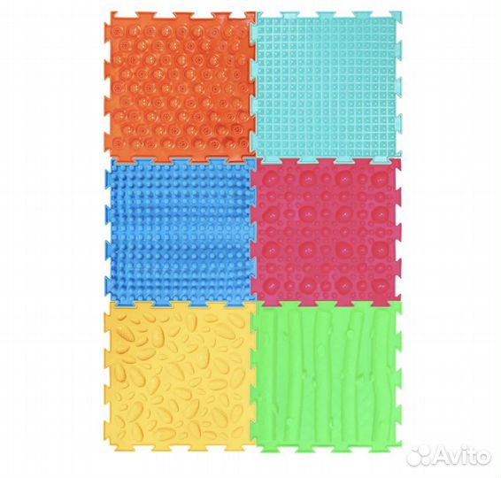 Детский массажный коврик набор Микс 6 ортодон