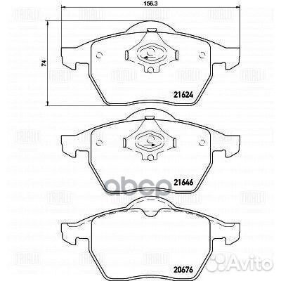 Колодки тормозные audi A4 9501/volkswagen passat