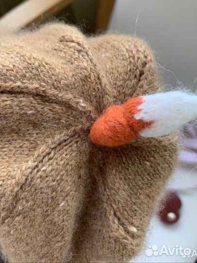 100 Кашемировая шапочка ручной работы