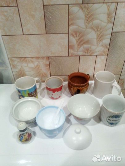 Чашки, пиала, сахарница