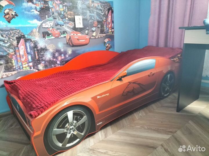 Детская кроватка машинка бу, размер 160*70, торг
