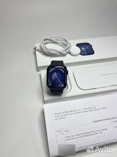 Apple Watch 9 41 mm (АКБ 100;Отличные)