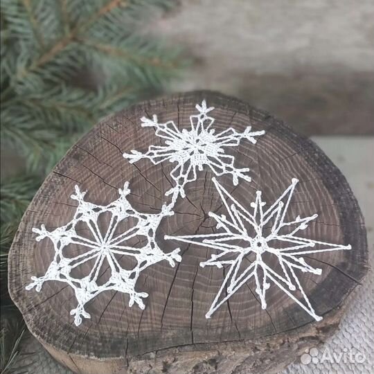 Снежинки вязаные крючком