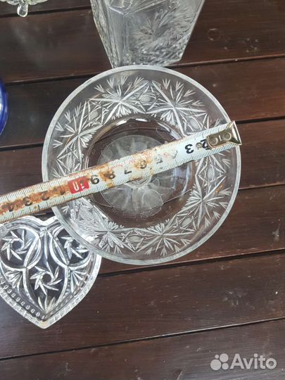 Ваза конфетница на ножке хрусталь