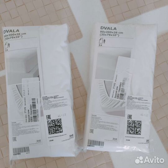 Простынь на резинке Икеа Двала 90 на 200