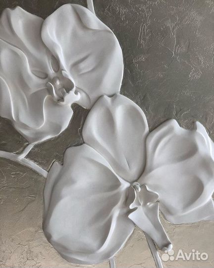 Барельеф / Панно Две орхидеи