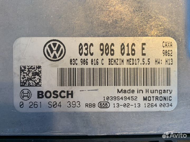 Эбу skoda octavia 5 fl 1.4 tsi