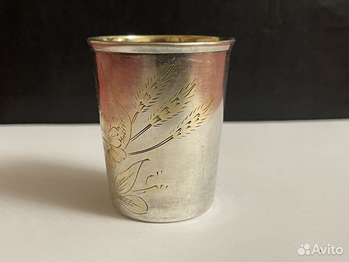 Рюмка стопка Серебро позолота Россия до 1917 года